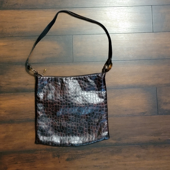 Vaneli Large Faux Crocodile Print Shoulder Bag - Picture 1 of 6